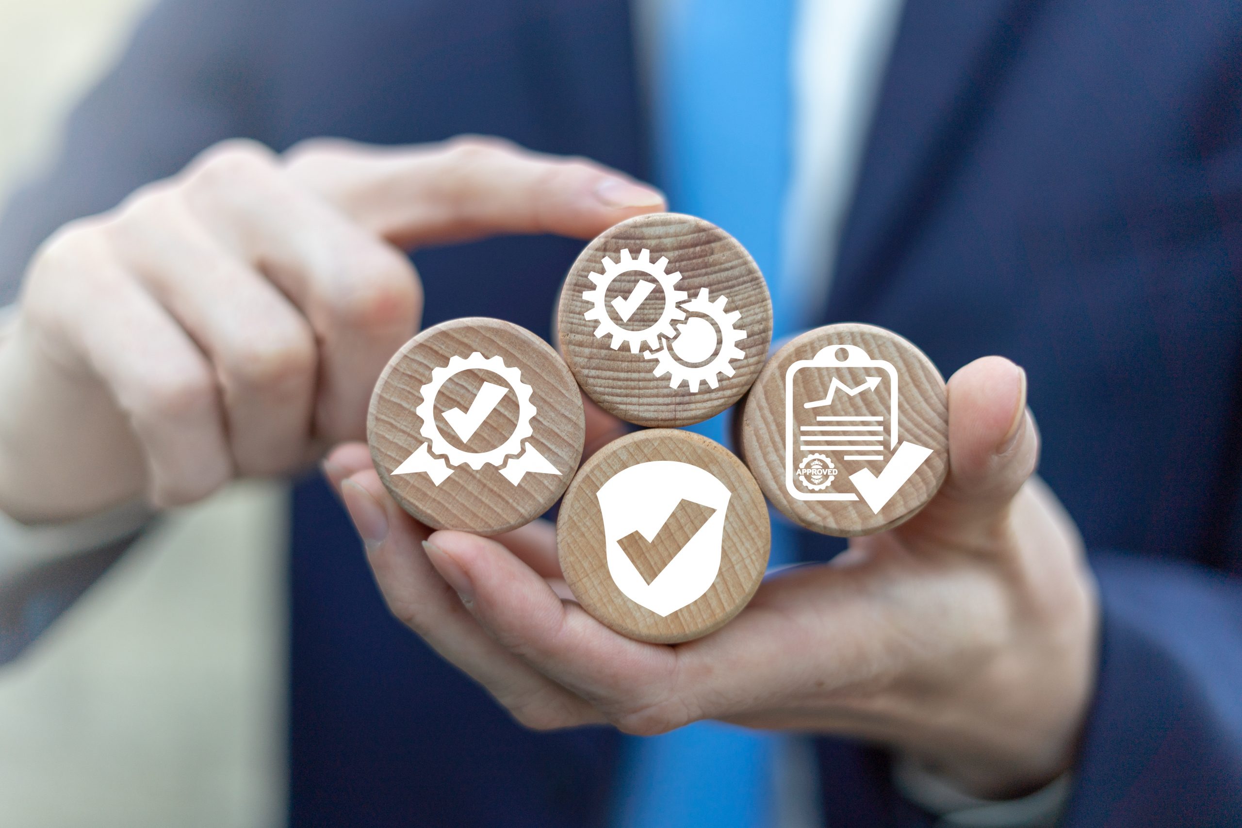 Checkmarks Ticks Quality Control Approve Compliance Business concept. Check Mark Success Assurance Certificate.