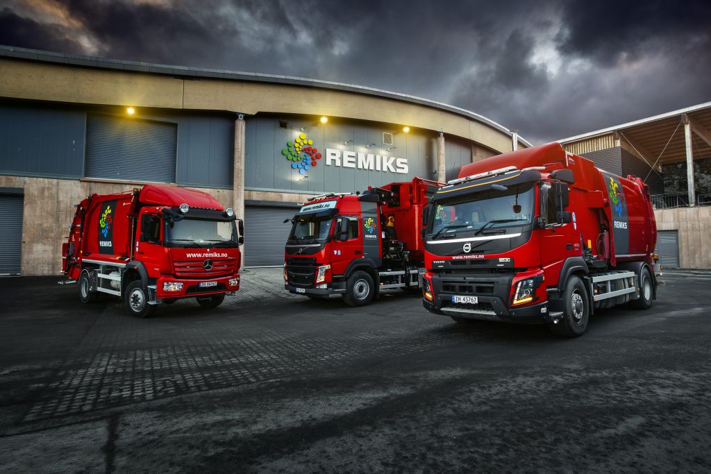 Remiks AS Avfallshåndtering viser frem søppelbilene sine
