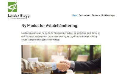 Landax Blogg overview frontpage